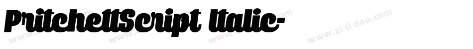 PritchettScript Italic字体转换